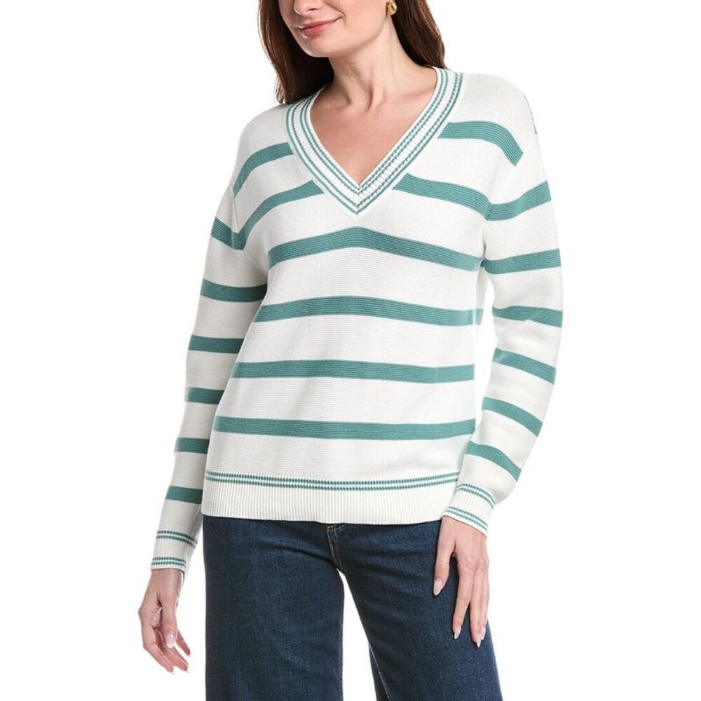 Cabi Womens Arena V-Neck Pullover, White